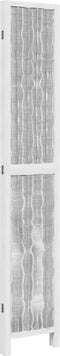 vidaXL - Kamerscherm - met - 4 - panelen - massief - paulowniahout - wit