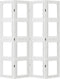 vidaXL - Kamerscherm - met - 4 - panelen - massief - paulowniahout - wit