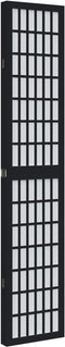 vidaXL - Kamerscherm - met - 4 - panelen - massief - paulowniahout - zwart