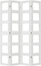 vidaXL - Kamerscherm - met - 4 - panelen - massief - paulowniahout - wit