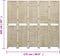 vidaXL - Kamerscherm - met - 5 - panelen - 175x165 - cm - massief - paulowniahout
