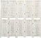 vidaXL - Kamerscherm - met - 5 - panelen - 178,5x166 - cm - massief - hout - antiekwit