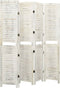 vidaXL - Kamerscherm - met - 5 - panelen - 178,5x166 - cm - massief - hout - antiekwit