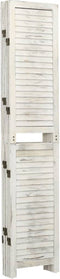 vidaXL - Kamerscherm - met - 5 - panelen - 178,5x166 - cm - massief - hout - antiekwit