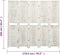 vidaXL - Kamerscherm - met - 5 - panelen - 178,5x166 - cm - massief - hout - antiekwit