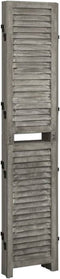 vidaXL - Kamerscherm - met - 5 - panelen - 179x166 - cm - massief - hout - grijs