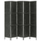 vidaXL - Kamerscherm - met - 5 - panelen - 193x160 - cm - waterhyacint - zwart