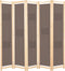 vidaXL - Kamerscherm - met - 5 - panelen - 200x170x4 - cm - stof - bruin