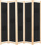 vidaXL - Kamerscherm - met - 5 - panelen - 200x170x4 - cm - stof - zwart