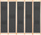 vidaXL - Kamerscherm - met - 5 - panelen - 200x170x4 - cm - stof - grijs