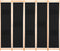 vidaXL - Kamerscherm - met - 5 - panelen - 200x170x4 - cm - stof - zwart
