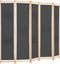 vidaXL - Kamerscherm - met - 5 - panelen - 200x170x4 - cm - stof - grijs