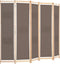 vidaXL - Kamerscherm - met - 5 - panelen - 200x170x4 - cm - stof - bruin