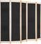 vidaXL - Kamerscherm - met - 5 - panelen - 200x170x4 - cm - stof - zwart