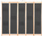 vidaXL - Kamerscherm - met - 5 - panelen - 200x170x4 - cm - stof - grijs