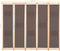 vidaXL - Kamerscherm - met - 5 - panelen - 200x170x4 - cm - stof - bruin
