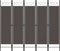 vidaXL - Kamerscherm - met - 5 - panelen - 200x180 - cm - antraciet