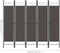 vidaXL - Kamerscherm - met - 5 - panelen - 200x180 - cm - antraciet