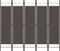 vidaXL - Kamerscherm - met - 5 - panelen - 200x180 - cm - antraciet