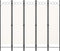 vidaXL - Kamerscherm - met - 5 - panelen - 200x180 - cm - wit