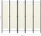 vidaXL - Kamerscherm - met - 5 - panelen - 200x180 - cm - wit