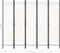 vidaXL - Kamerscherm - met - 5 - panelen - 200x180 - cm - wit