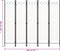 vidaXL - Kamerscherm - met - 5 - panelen - 200x180 - cm - wit