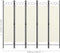 vidaXL - Kamerscherm - met - 5 - panelen - 200x180 - cm - wit