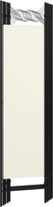 vidaXL - Kamerscherm - met - 5 - panelen - 200x180 - cm - wit