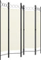 vidaXL - Kamerscherm - met - 5 - panelen - 200x180 - cm - wit