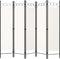 vidaXL - Kamerscherm - met - 5 - panelen - 200x180 - cm - wit