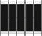 vidaXL - Kamerscherm - met - 5 - panelen - 200x180 - cm - zwart