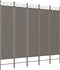 vidaXL - Kamerscherm - met - 5 - panelen - 200x200 - cm - stof - antracietkleurig