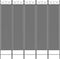 vidaXL - Kamerscherm - met - 5 - panelen - 200x200 - cm - stof - antracietkleurig