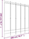 vidaXL - Kamerscherm - met - 5 - panelen - 200x200 - cm - stof - antracietkleurig