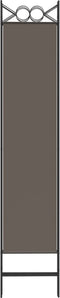 vidaXL - Kamerscherm - met - 5 - panelen - 200x200 - cm - stof - antracietkleurig