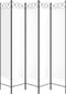 vidaXL - Kamerscherm - met - 5 - panelen - 200x200 - cm - stof - wit