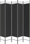 vidaXL - Kamerscherm - met - 5 - panelen - 200x200 - cm - stof - zwart