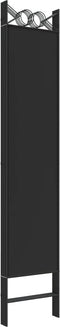 vidaXL - Kamerscherm - met - 5 - panelen - 200x200 - cm - stof - zwart