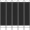 vidaXL - Kamerscherm - met - 5 - panelen - 200x200 - cm - stof - zwart