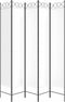 vidaXL - Kamerscherm - met - 5 - panelen - 200x220 - cm - stof - wit