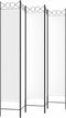 vidaXL - Kamerscherm - met - 5 - panelen - 200x220 - cm - stof - wit
