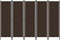 vidaXL - Kamerscherm - met - 5 - panelen - 250x180 - cm - bruin