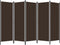 vidaXL - Kamerscherm - met - 5 - panelen - 250x180 - cm - bruin