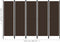 vidaXL - Kamerscherm - met - 5 - panelen - 250x180 - cm - bruin