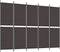 vidaXL - Kamerscherm - met - 5 - panelen - 250x180 - cm - stof - bruin