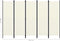vidaXL - Kamerscherm - met - 5 - panelen - 250x180 - cm - wit