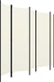 vidaXL - Kamerscherm - met - 5 - panelen - 250x180 - cm - wit