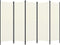 vidaXL - Kamerscherm - met - 5 - panelen - 250x180 - cm - wit