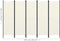 vidaXL - Kamerscherm - met - 5 - panelen - 250x180 - cm - wit